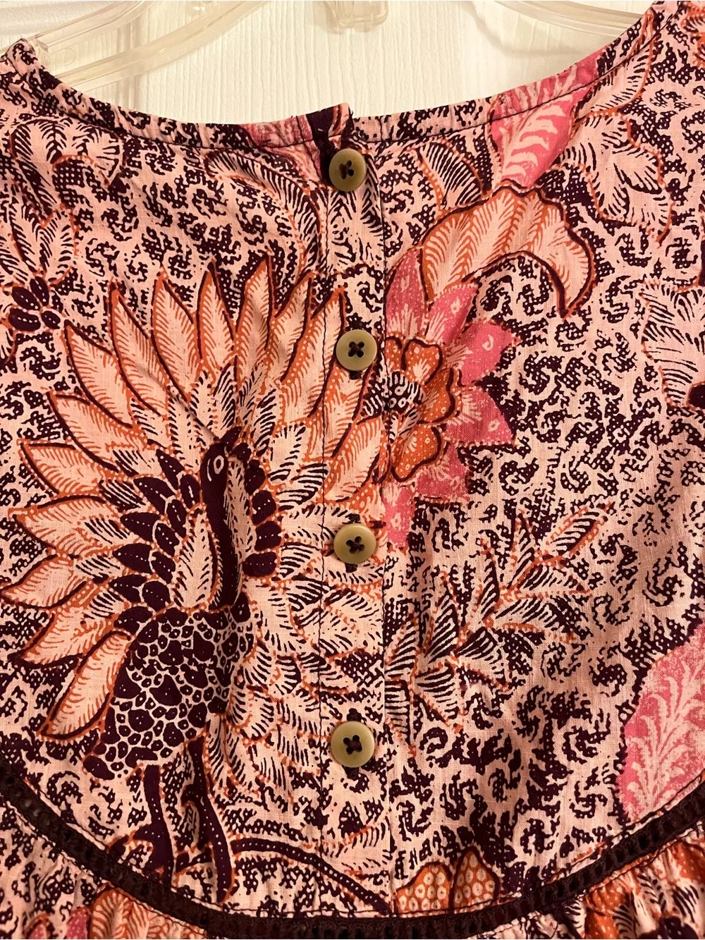 Madewell Boho Bali Blooms Yoked Puff-Sleeve Top